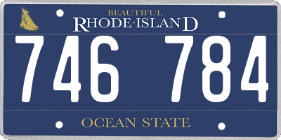 RI license plate 746784