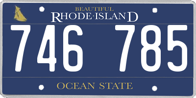 RI license plate 746785