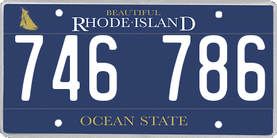 RI license plate 746786