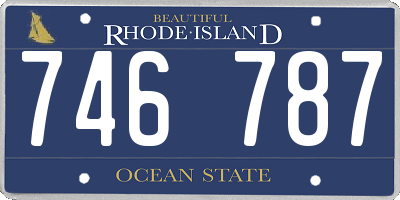 RI license plate 746787