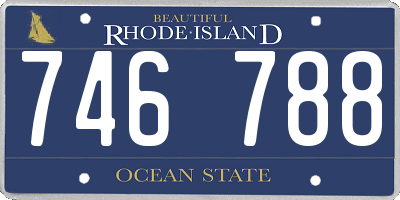 RI license plate 746788