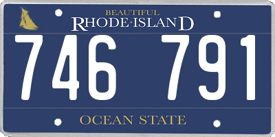 RI license plate 746791