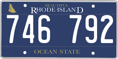 RI license plate 746792