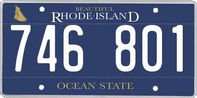 RI license plate 746801
