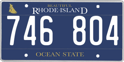 RI license plate 746804
