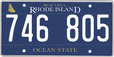 RI license plate 746805