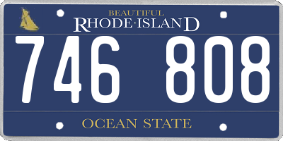 RI license plate 746808