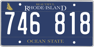 RI license plate 746818