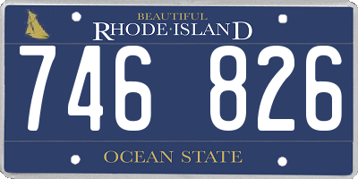 RI license plate 746826