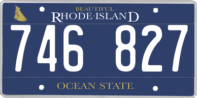 RI license plate 746827