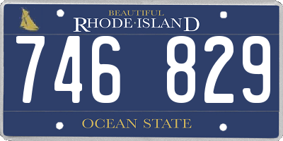 RI license plate 746829