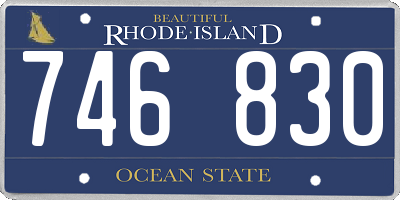 RI license plate 746830