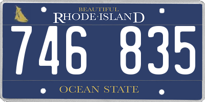 RI license plate 746835