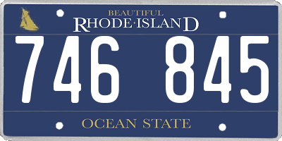 RI license plate 746845