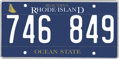RI license plate 746849