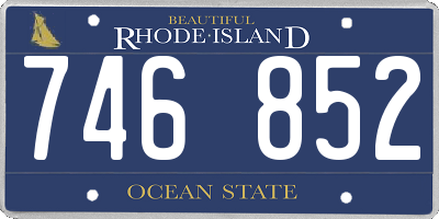 RI license plate 746852