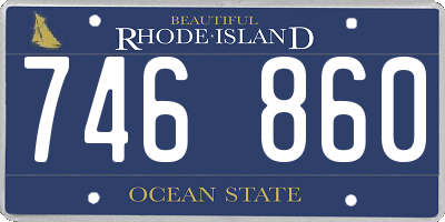 RI license plate 746860
