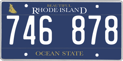RI license plate 746878