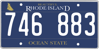 RI license plate 746883