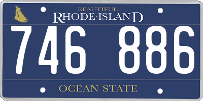 RI license plate 746886