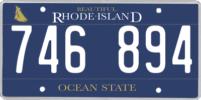 RI license plate 746894