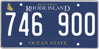 RI license plate 746900