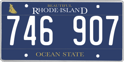 RI license plate 746907