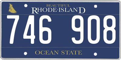 RI license plate 746908