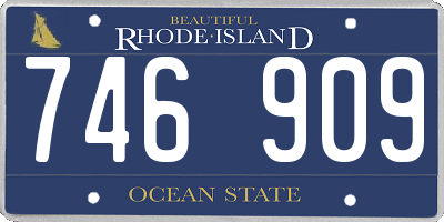 RI license plate 746909