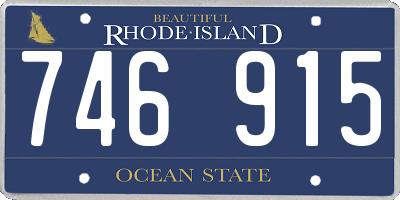 RI license plate 746915
