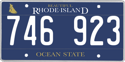 RI license plate 746923
