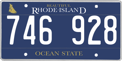 RI license plate 746928