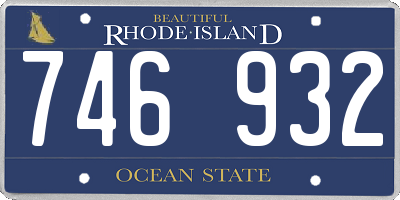 RI license plate 746932