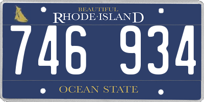 RI license plate 746934
