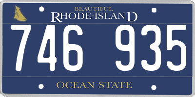 RI license plate 746935