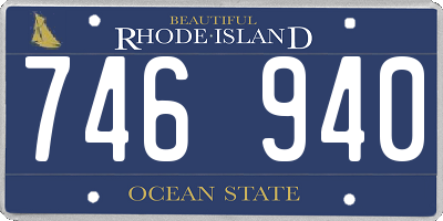 RI license plate 746940