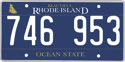 RI license plate 746953