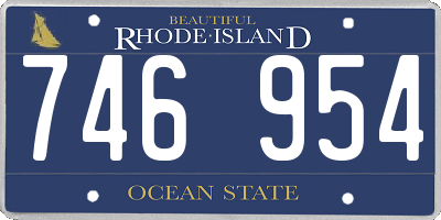 RI license plate 746954