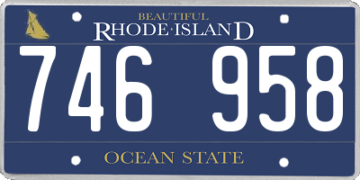 RI license plate 746958