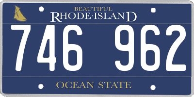 RI license plate 746962