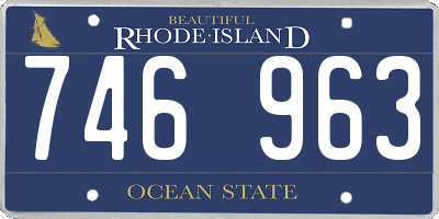 RI license plate 746963