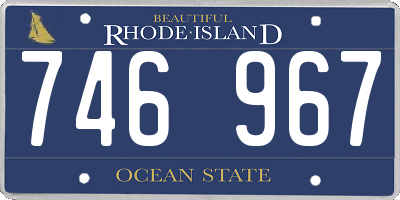 RI license plate 746967