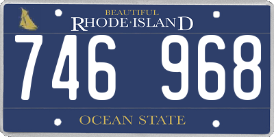 RI license plate 746968