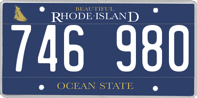 RI license plate 746980