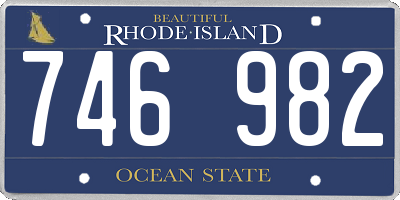 RI license plate 746982