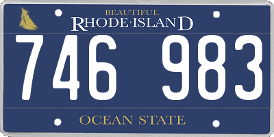 RI license plate 746983