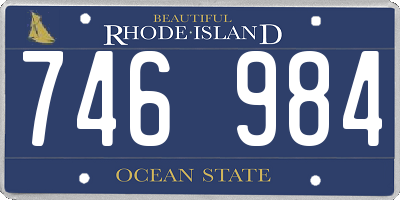 RI license plate 746984