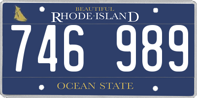 RI license plate 746989