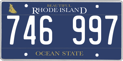 RI license plate 746997