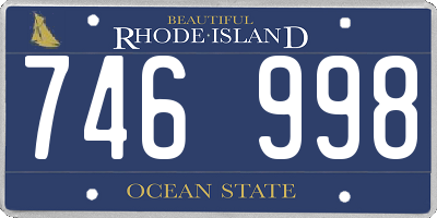 RI license plate 746998